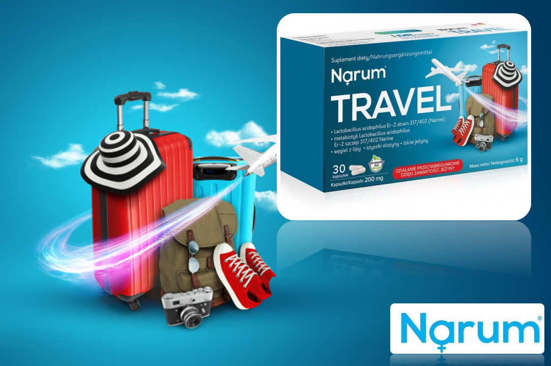 Narum Travel 200 mg auf Basis von Narine, 30 Kapseln