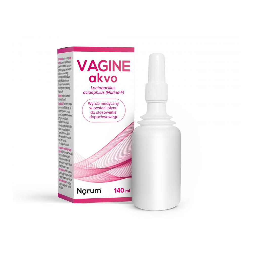 Vagine Akvo 140 ml, Flüssigkeit zur vaginalen Anwendung, Medizinisches Produkt