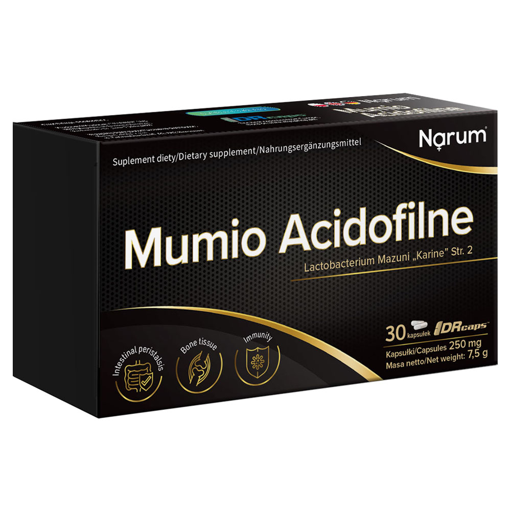 Narum Acidophile Mumio (Mumijo Shilajit) 250 mg, 30 Kapseln
